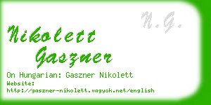 nikolett gaszner business card